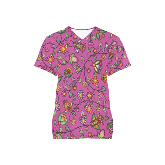 Heartbeat Petals Pink Scrub Top