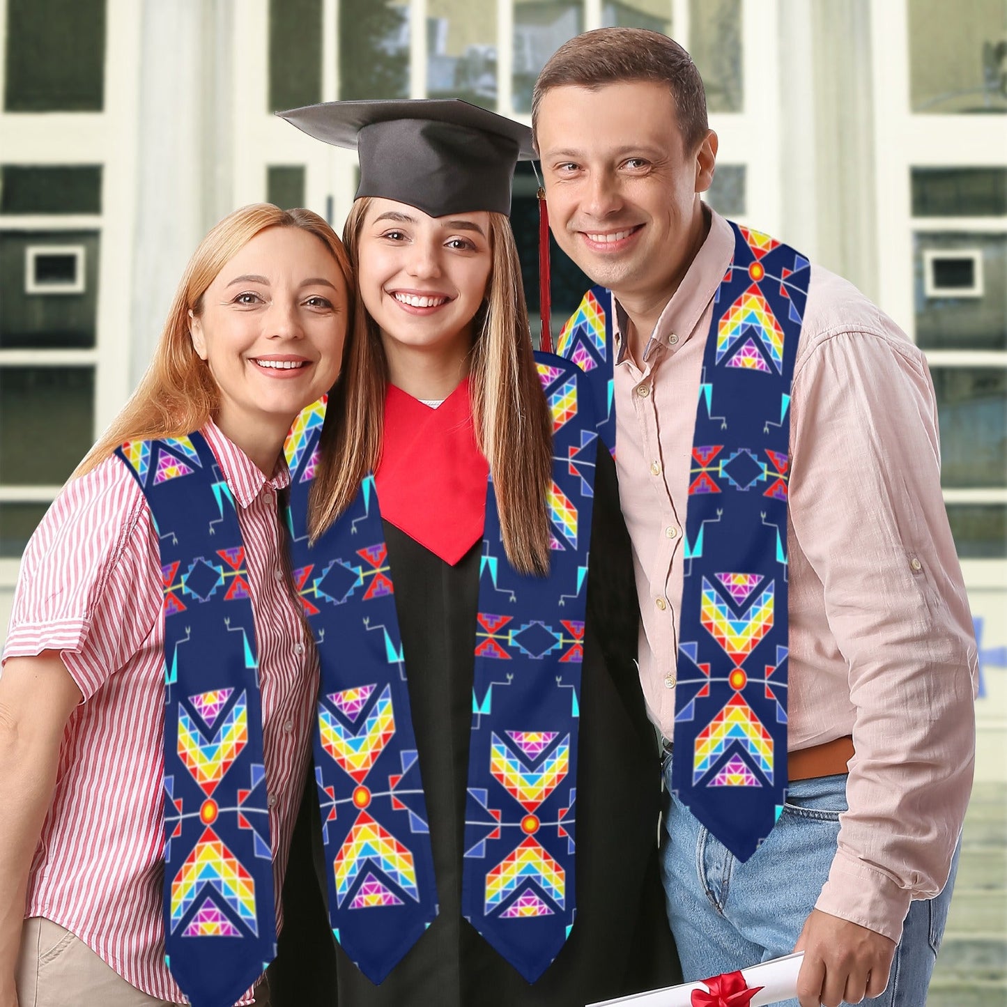 Rainy Chief Rainbow Night Lake Graduation Stole