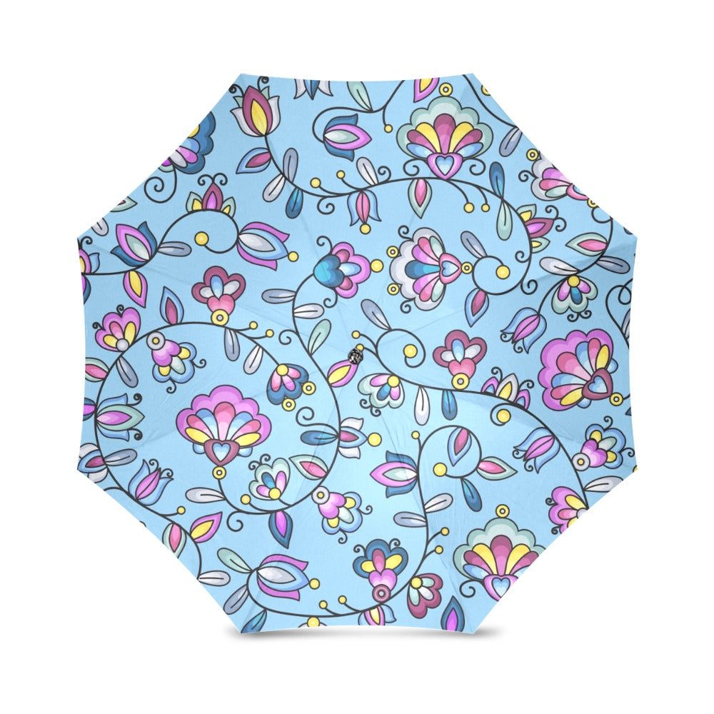 Autumn Bundle Blessing Blue Foldable Umbrella