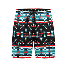 Load image into Gallery viewer, Visions of Peaceful Nights Men&#39;s Mid-Length Beach Shorts
