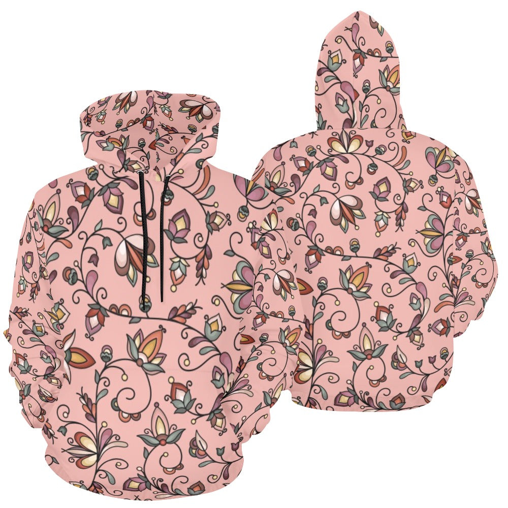 Burnt Sky Petals Peach Hoodie for Men