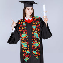 Load image into Gallery viewer, Hawk Feathers Fire and Turquoise Graduation Stole
