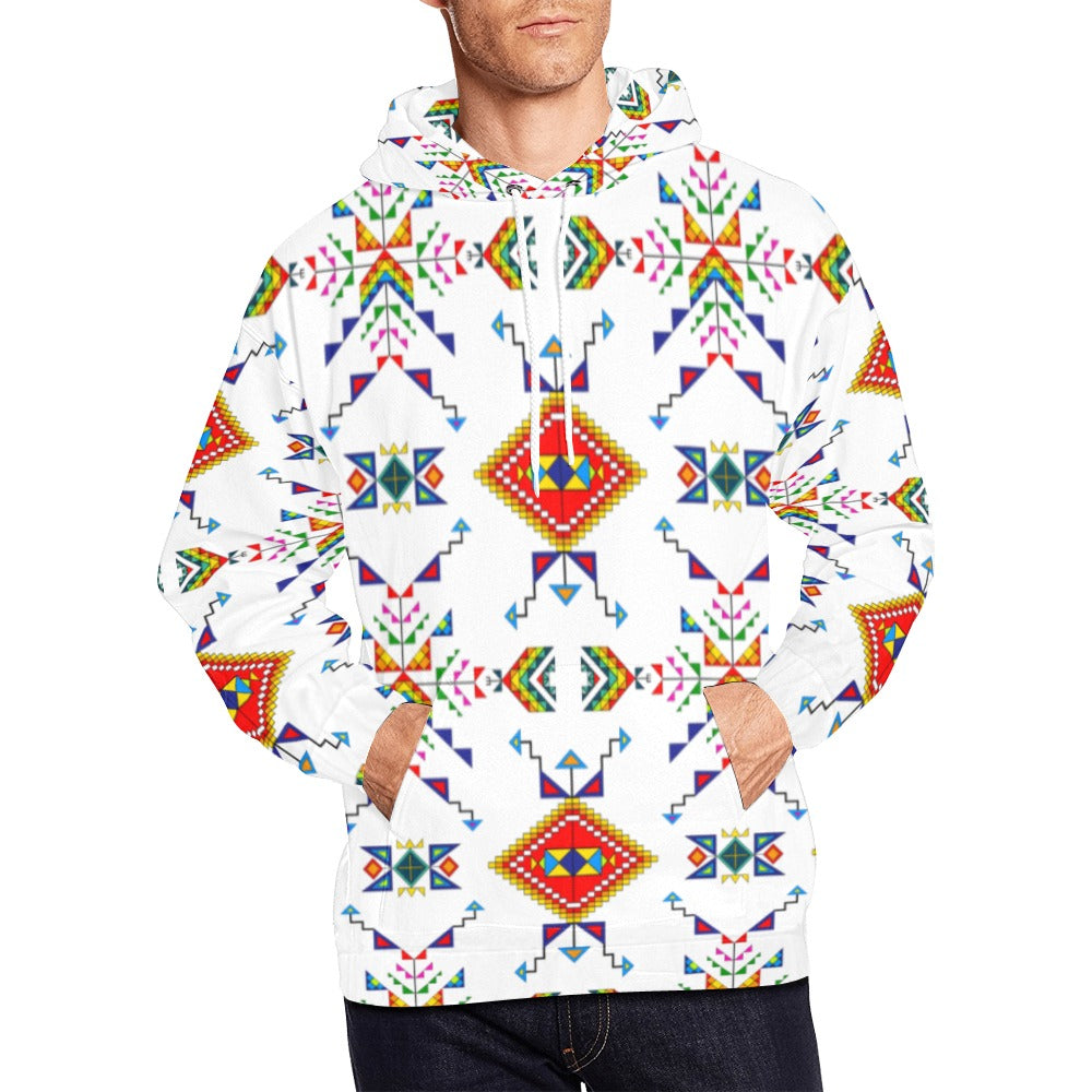 Buffalo Jump White Hoodie for Men