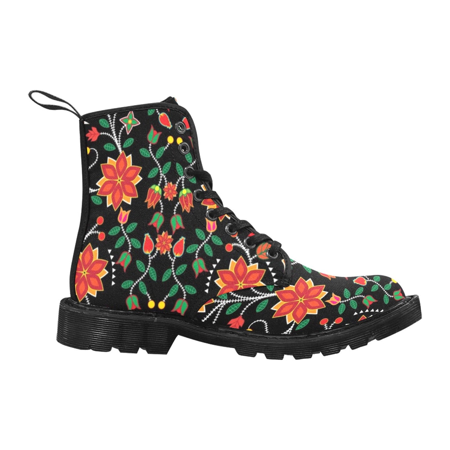 Floral Beadwork Six Bands Boots for Men