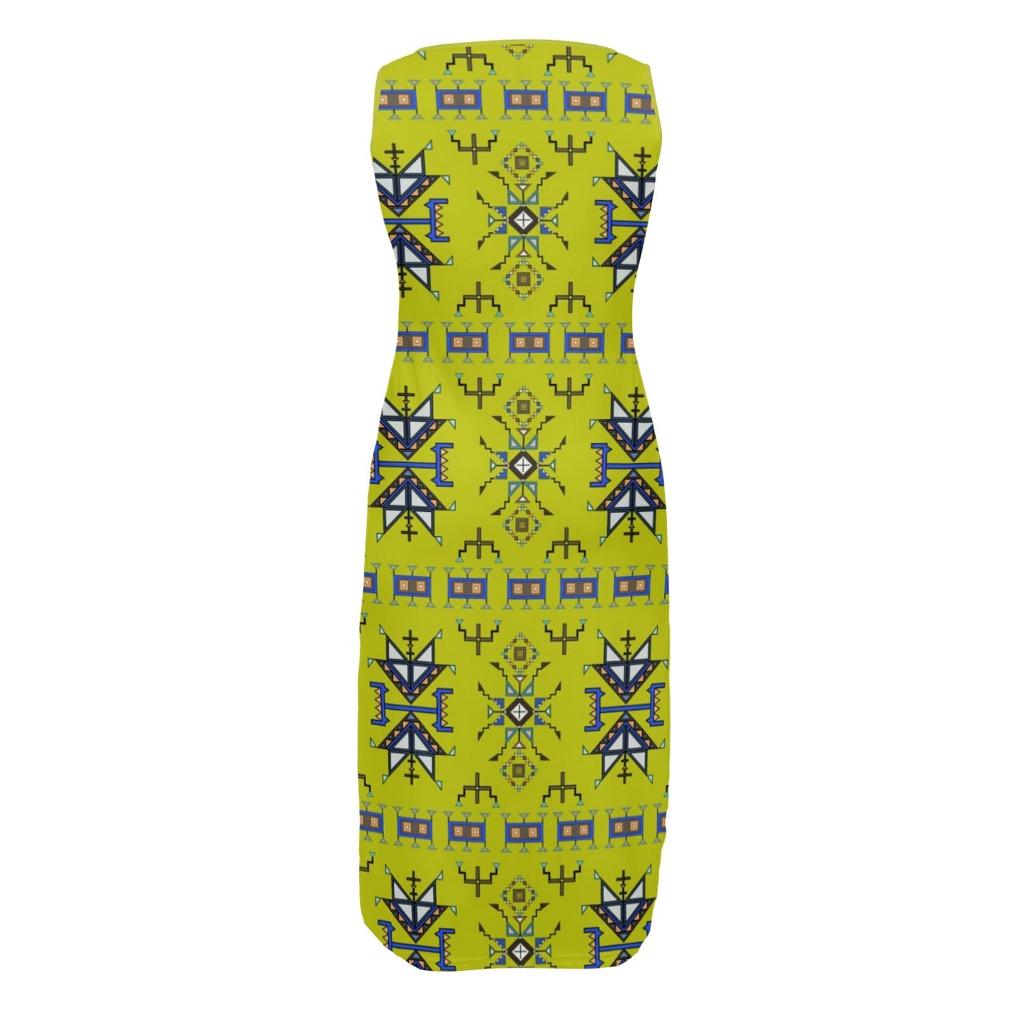 Eagle Strike Lime Phaedra Sleeveless Open Fork Long Dress