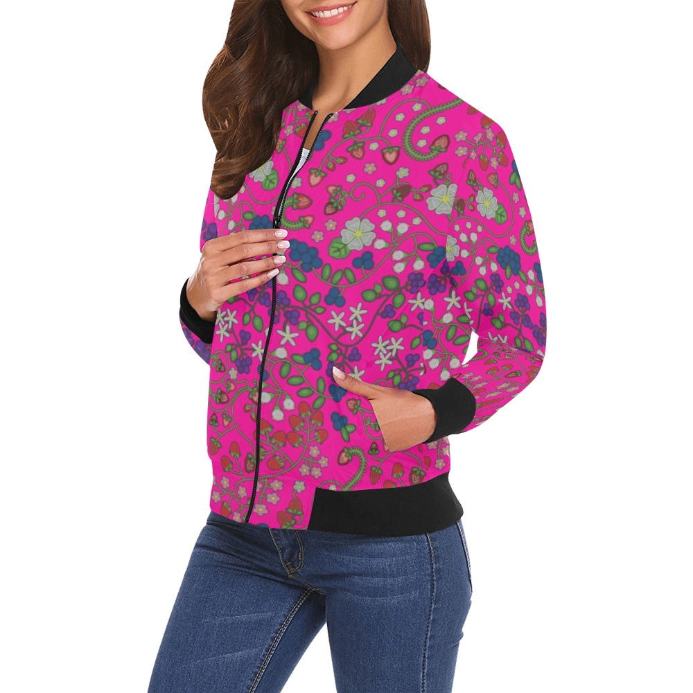 Grandmother Stories Blush Bomber Jacket for Women