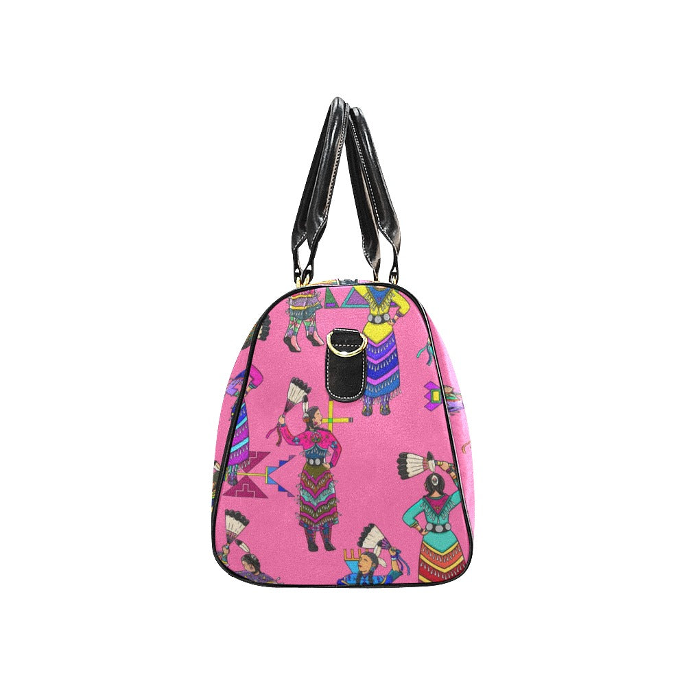 Women's Jingle Dancers Pink Large Travel Bag