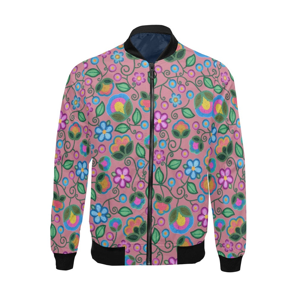 Turquoise Sunbeam Peach Bomber Jacket