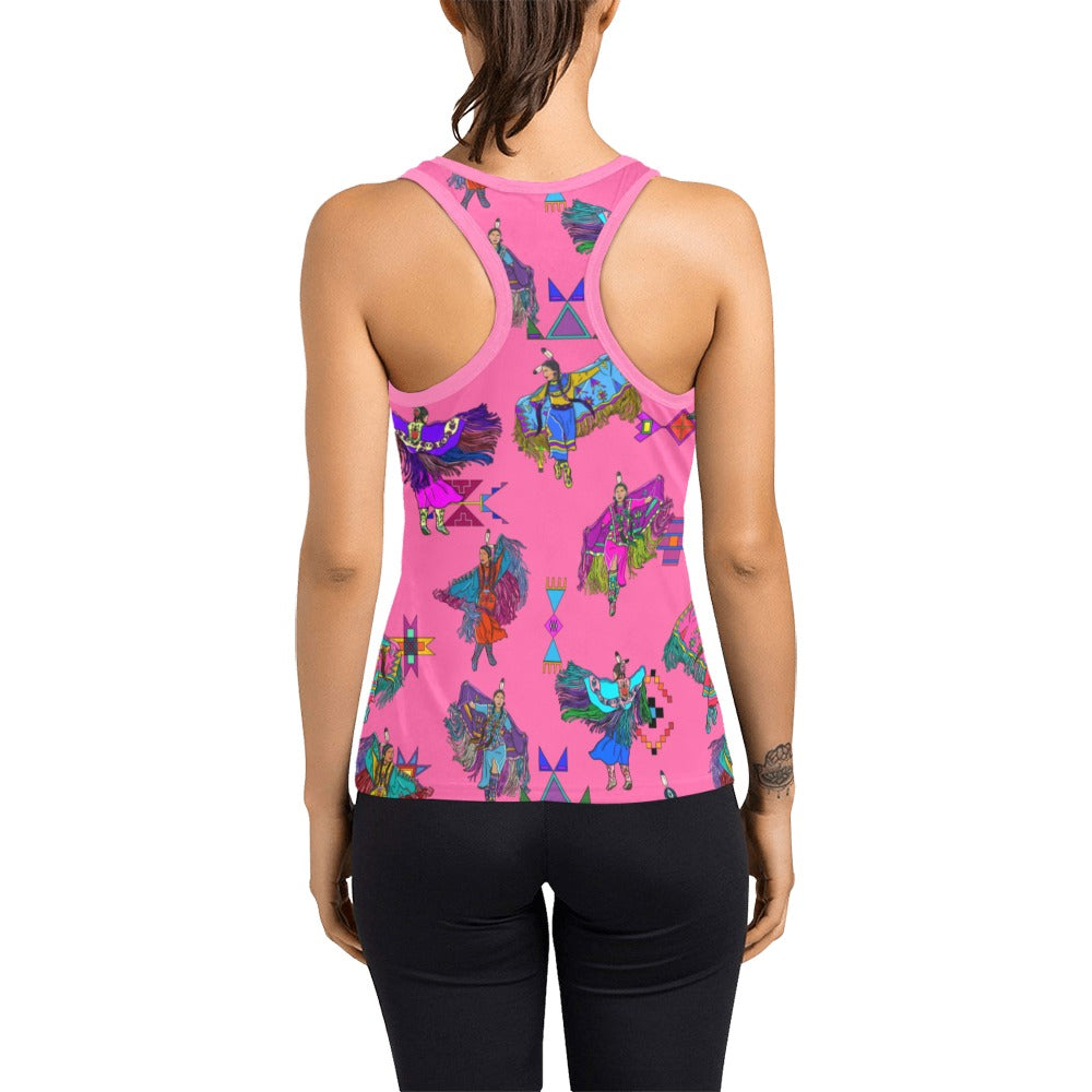 Women's Fancy Dancers Pink Women's Racerback Tank Top
