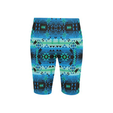 Load image into Gallery viewer, Green Star Men&#39;s Knee Length Swimming Trunks
