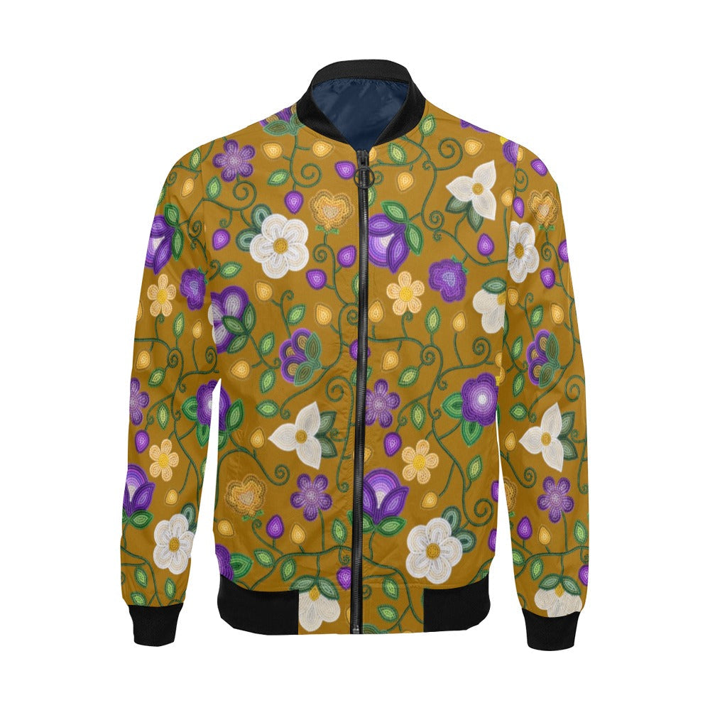 Midnight Moss Bloom Toffee Bomber Jacket