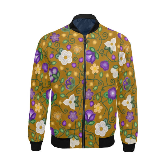 Midnight Moss Bloom Toffee Bomber Jacket