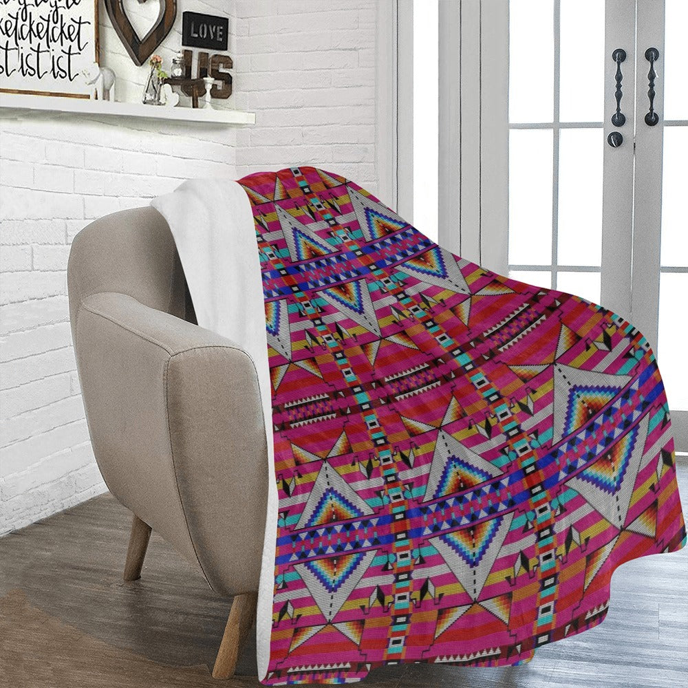 Medicine Blessing Pink X-Large Micro Fleece Blanket