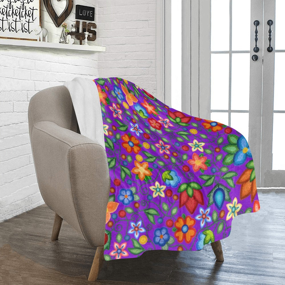 Morning Harmony Purple Small Micro Fleece Blanket
