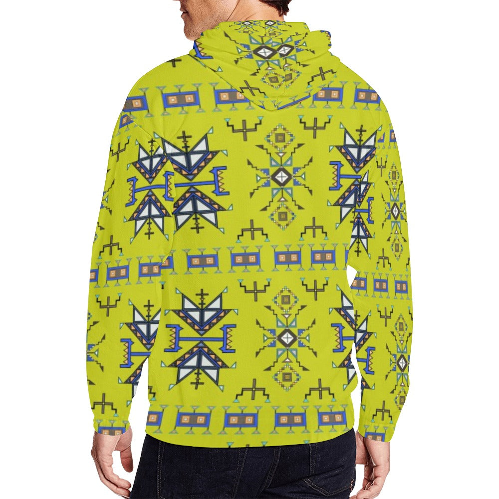 Eagle Strike Lime Men's Zipper Hoodie