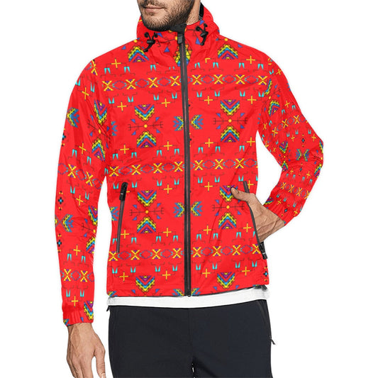 Rainy Chief Rainbow Red Men's Windbreaker