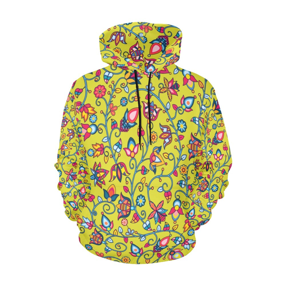 Thorny Path Yellow Grass Hoodie for Women