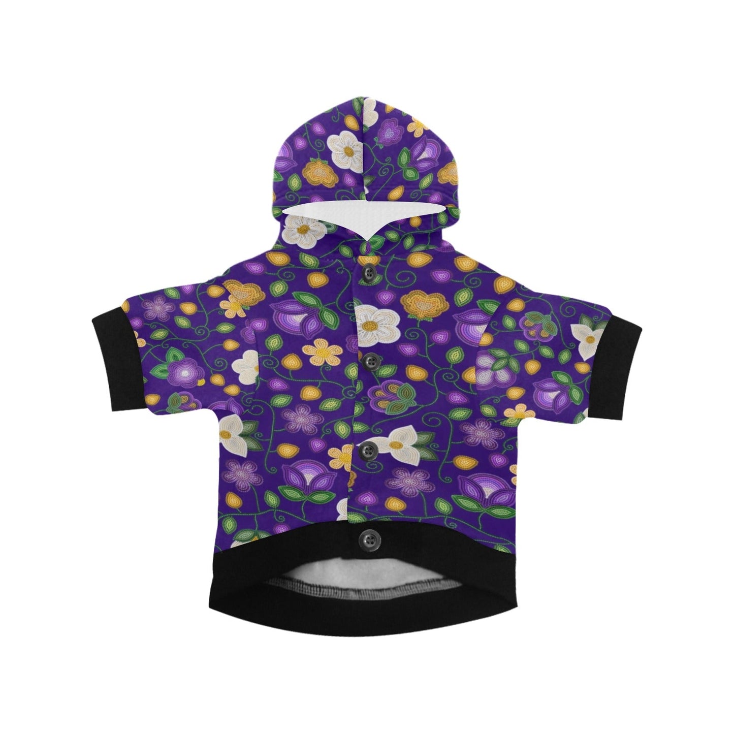 Midnight Moss Bloom Aubergine Pet Hoodie