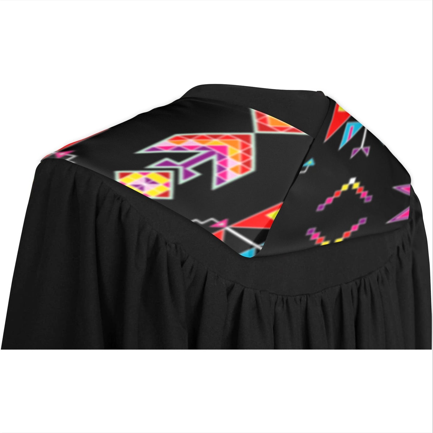 Scattered Generations Black Graduation Stole