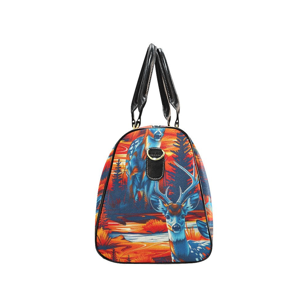 Deer Family Large Travel Bag