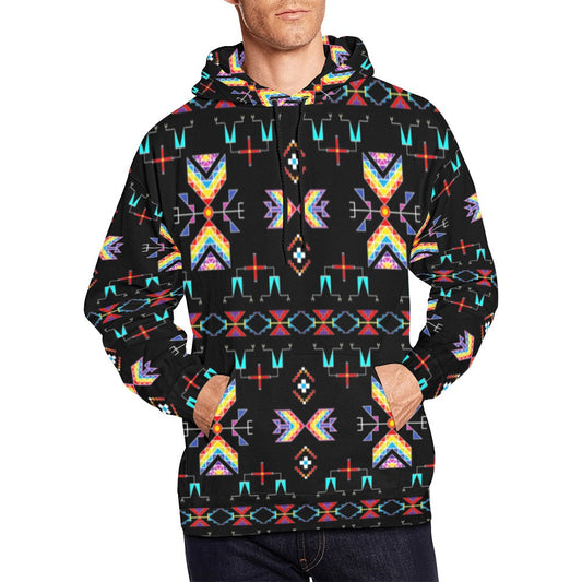 Rainy Chief Rainbow Black Hoodie for Men