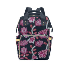 Load image into Gallery viewer, Beaded Pink Multi-Function Diaper Backpack/Diaper Bag
