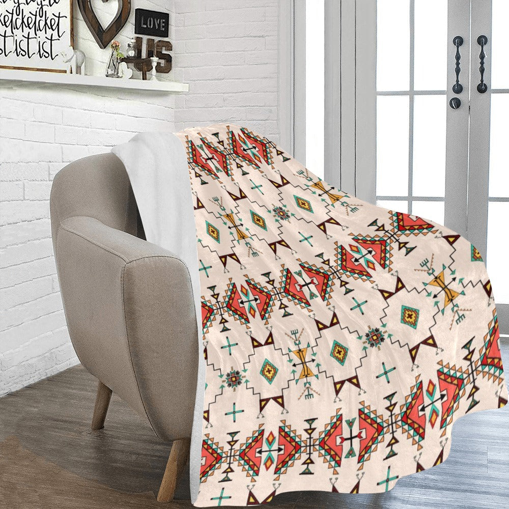Thunder Flight Cream X-Large Micro Fleece Blanket