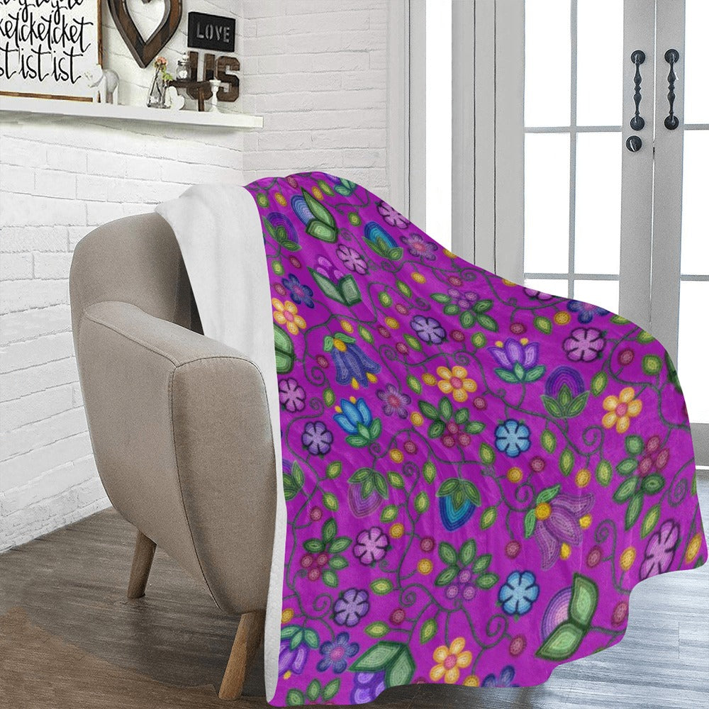 Bloom Uplift Purple X-Large Micro Fleece Blanket