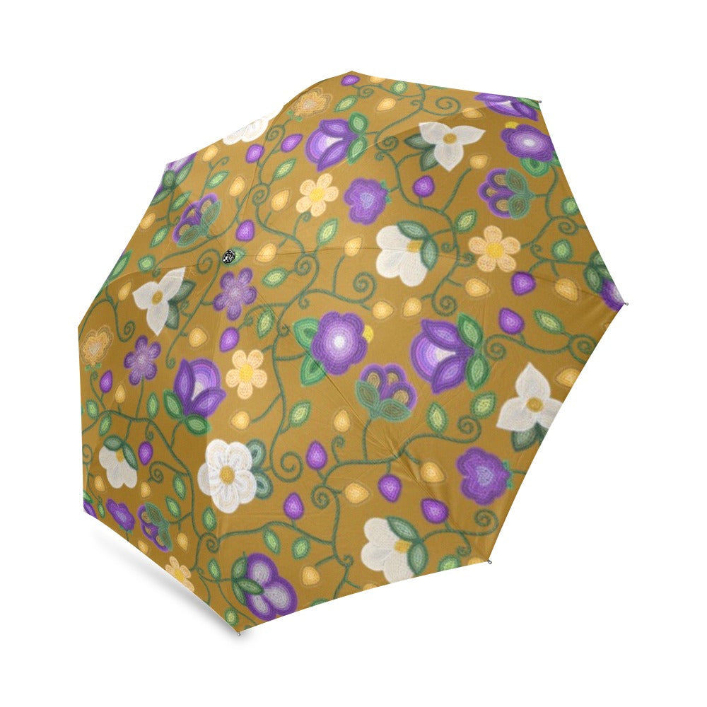 Midnight Moss Bloom Toffee Foldable Umbrella