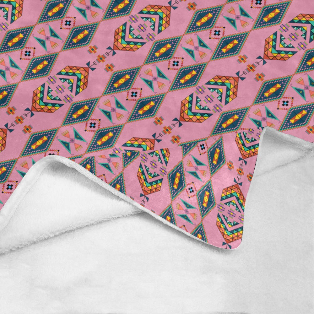 Travois Tipi Dusky Sunset Ultra-Soft Micro Fleece Blanket 50"x60"