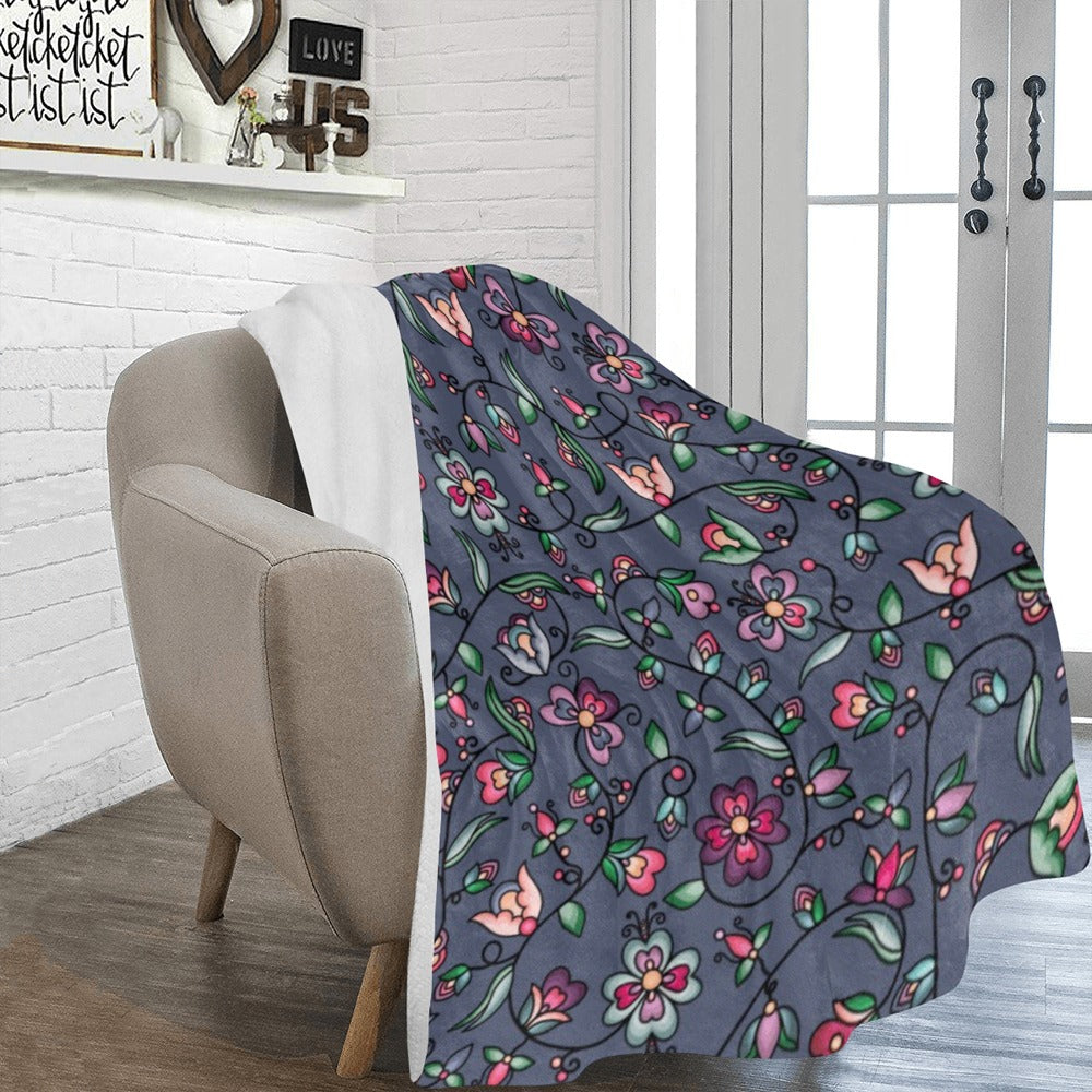Amber Evening Garland Blue X-Large Micro Fleece Blanket