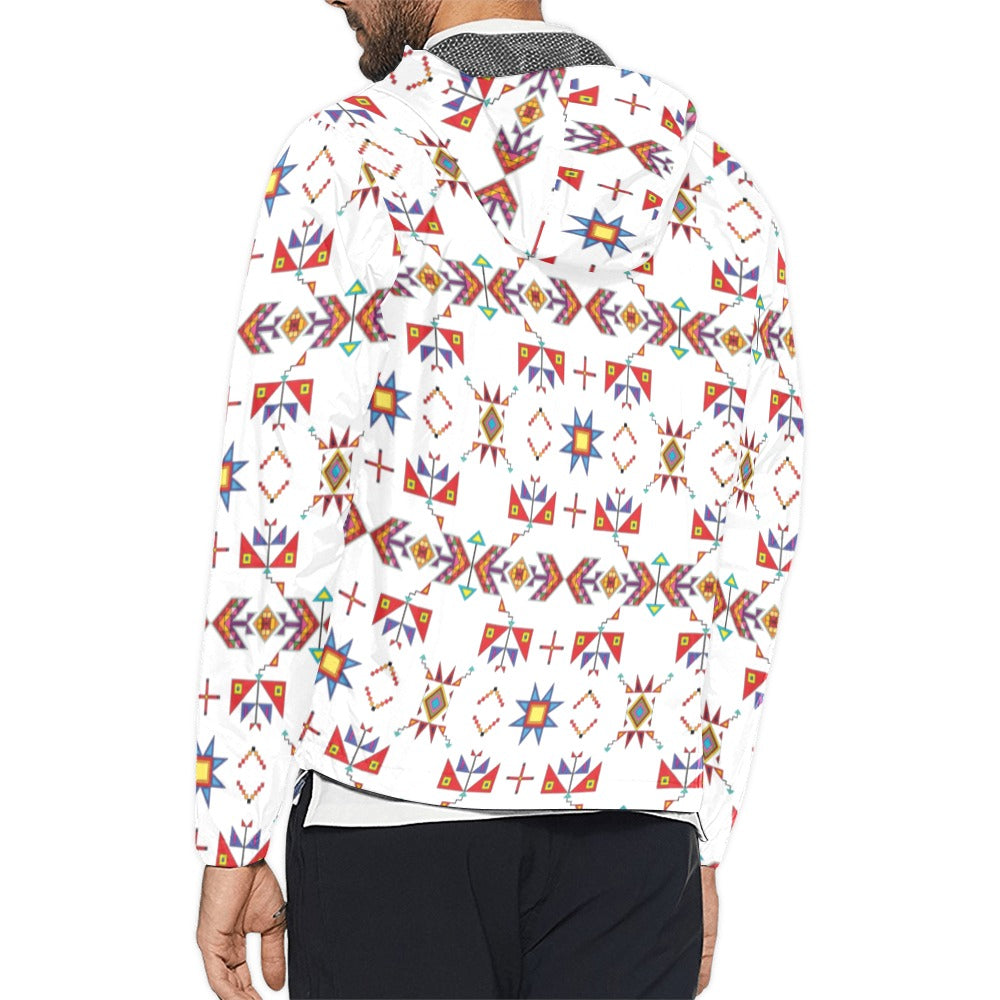 Scattered Generations White Men's Windbreaker