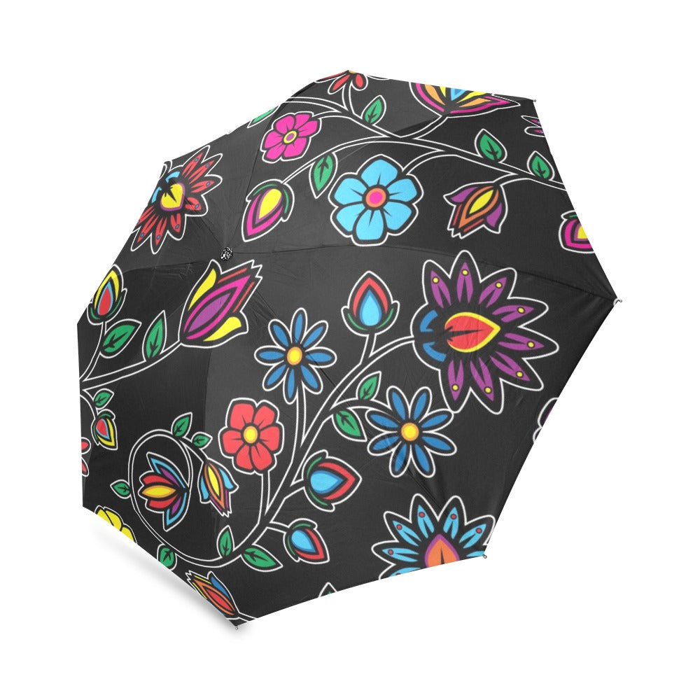 Nature_s Nexus Black Foldable Umbrella
