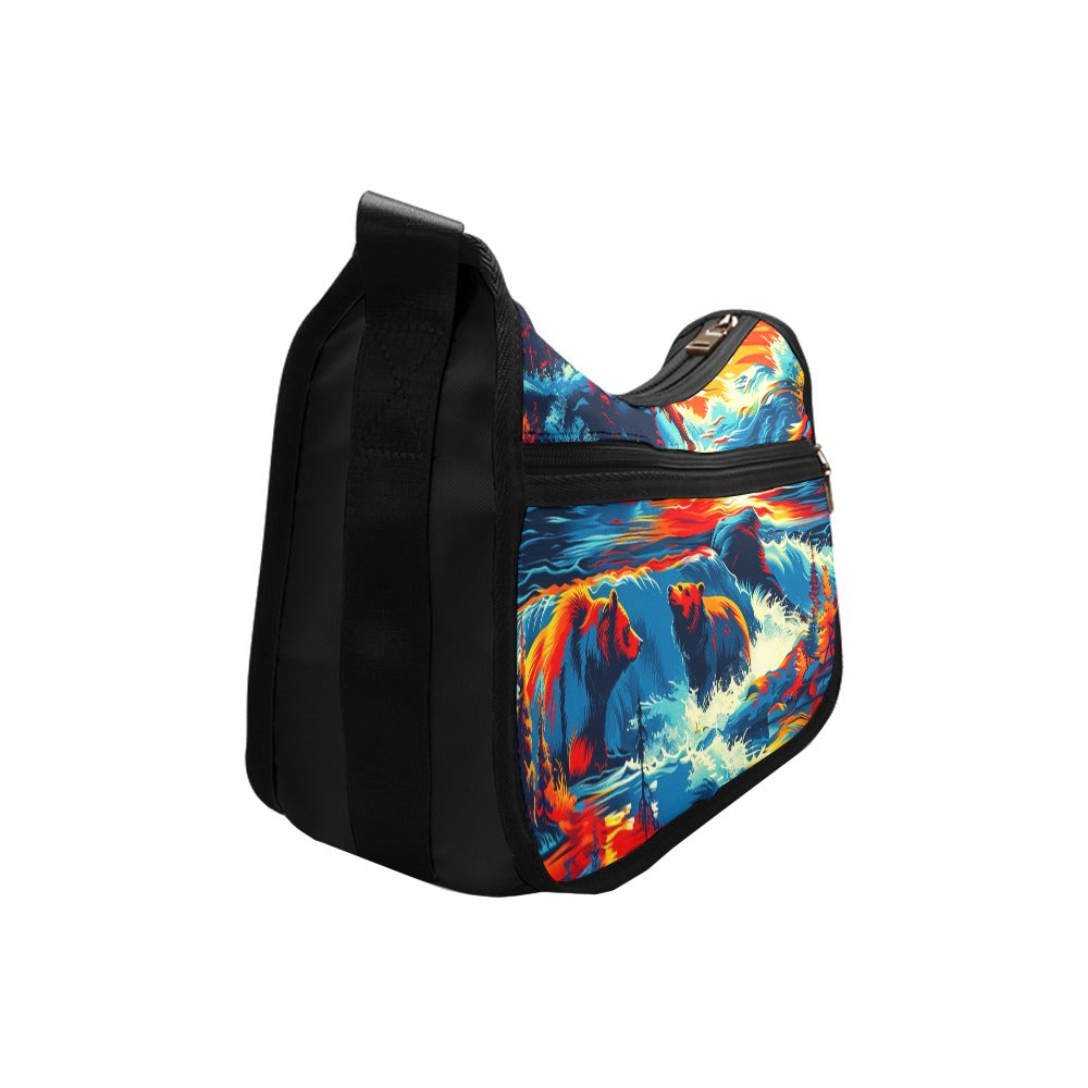 Fishing Bears 2 Crossbody Bag