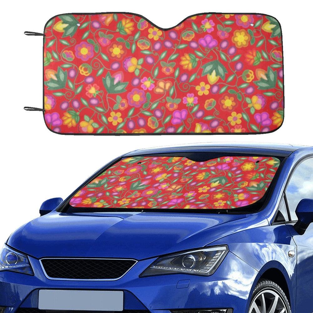 Boreal Bounty Red Car Sun Shade 55"x30"