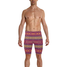 Load image into Gallery viewer, Gold Wool Men&#39;s Knee Length Swimming Trunks
