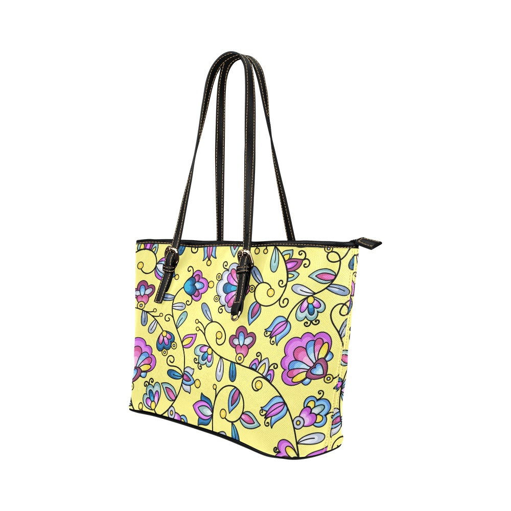 Autumn Bundle Blessing Yellow Leather Tote