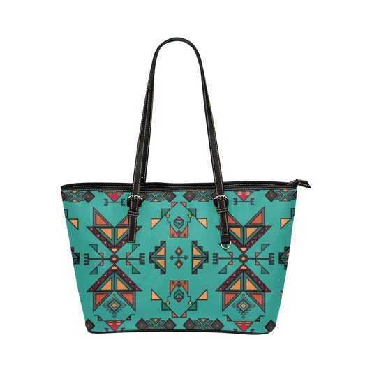 Arrow Dawn Turquoise Leather Tote