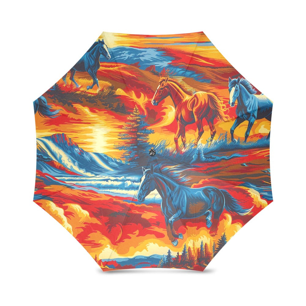 Wilds Horses 2 Foldable Umbrella