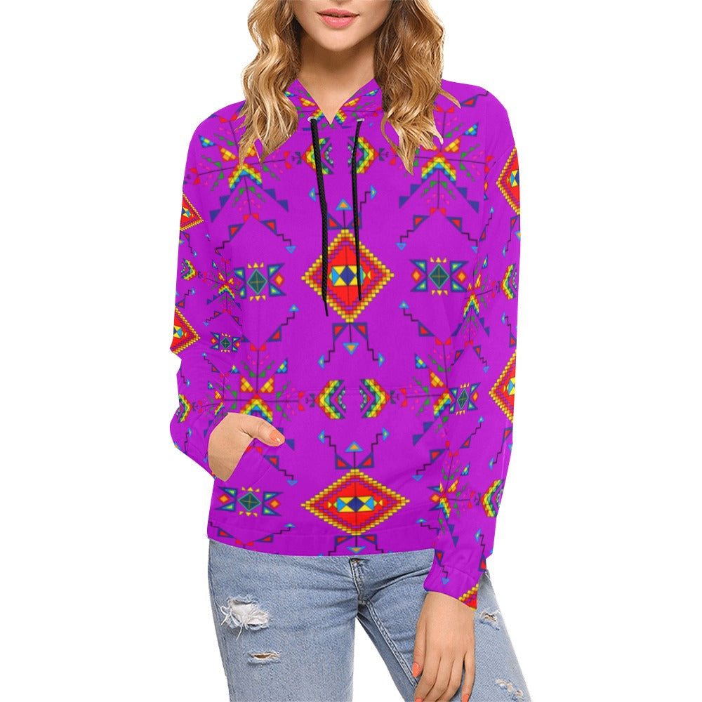 Buffalo Jump Purple Hoodie for Women