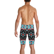 Load image into Gallery viewer, Visions of Peaceful Nights Men&#39;s Knee Length Swimming Trunks
