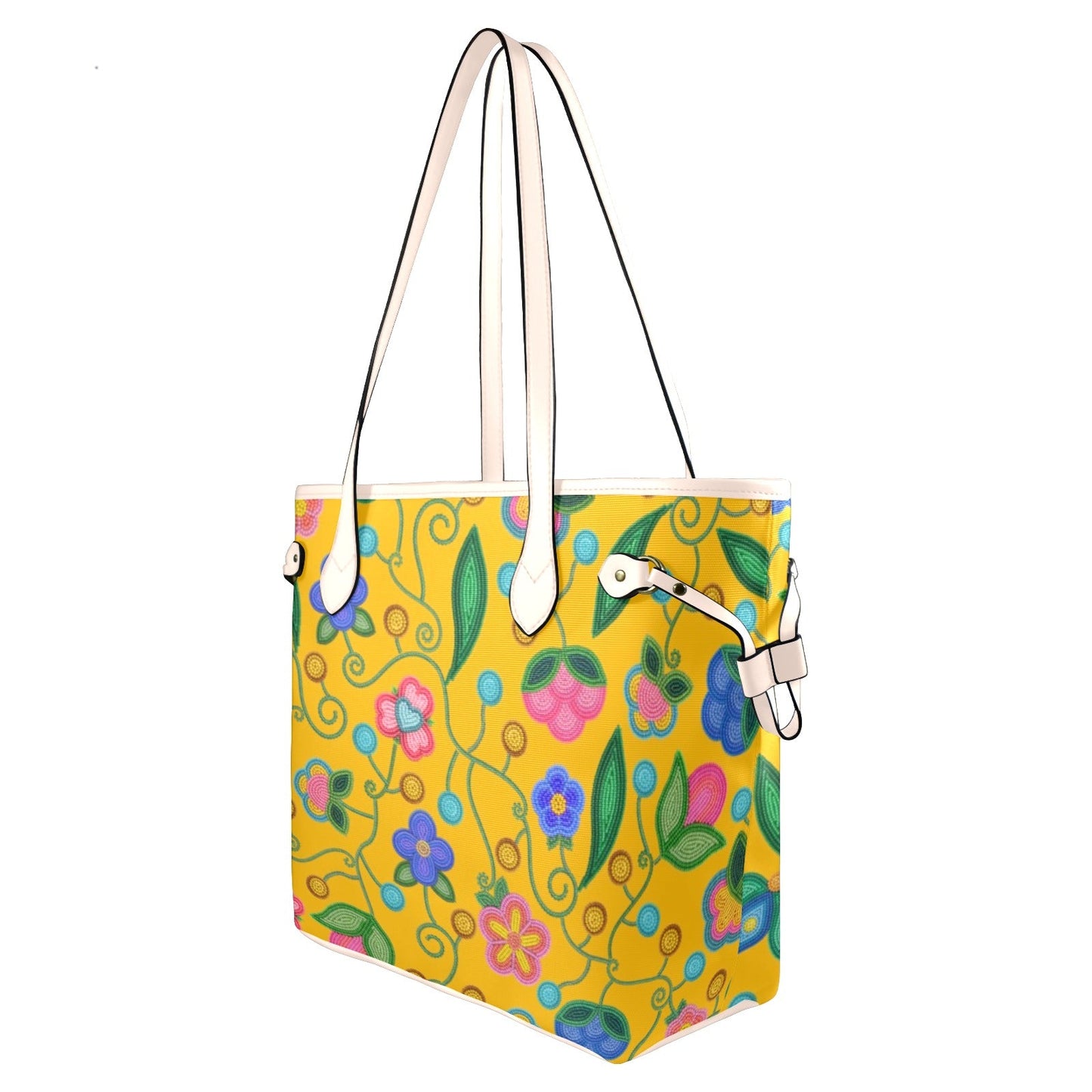 Skyberry Serenade Yellow Clover Canvas Tote