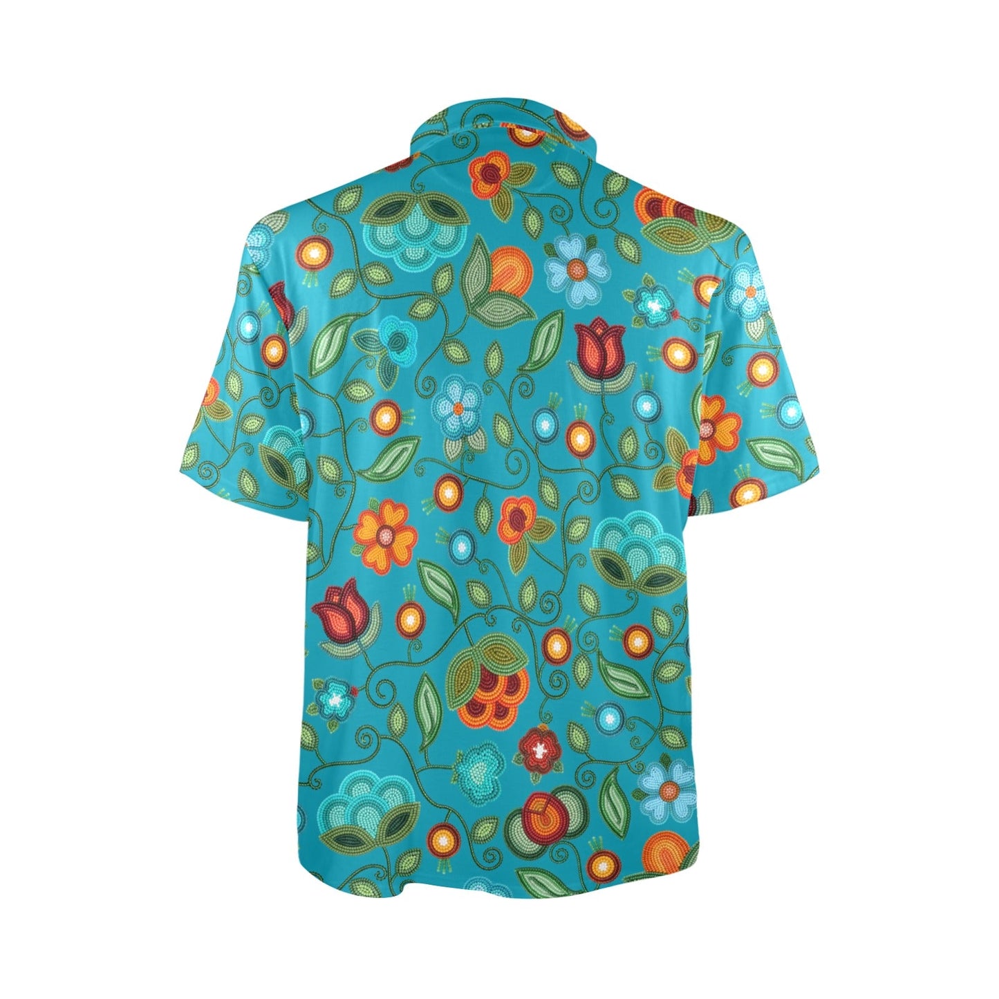Prairie Fire Petals Ocean Polo Shirt