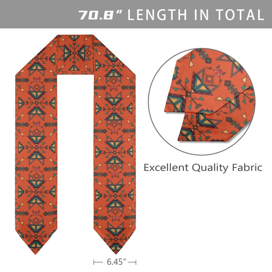 Arrow Dawn Orange Graduation Stole