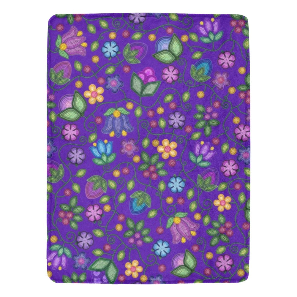 Bloom Uplift Indigo X-Large Micro Fleece Blanket