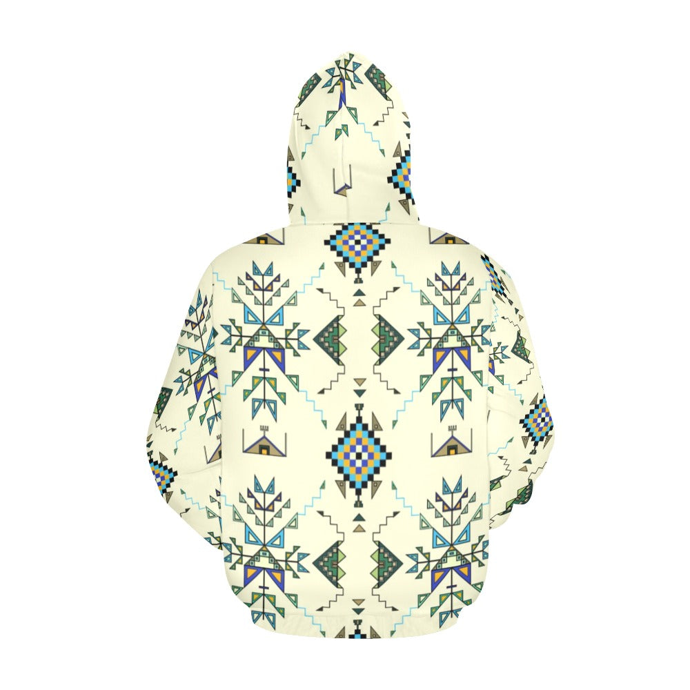 Bear Shield Cream Hoodie for Men