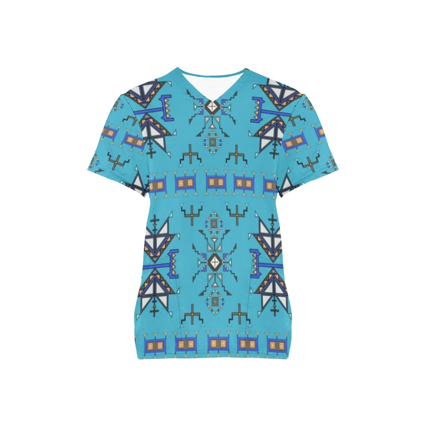 Eagle Strike Blue Scrub Top