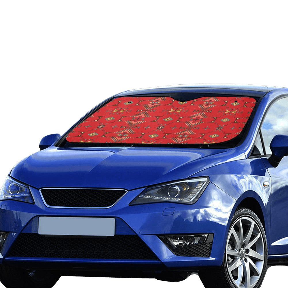 Thunder Flight Red Car Sun Shade 55"x30"