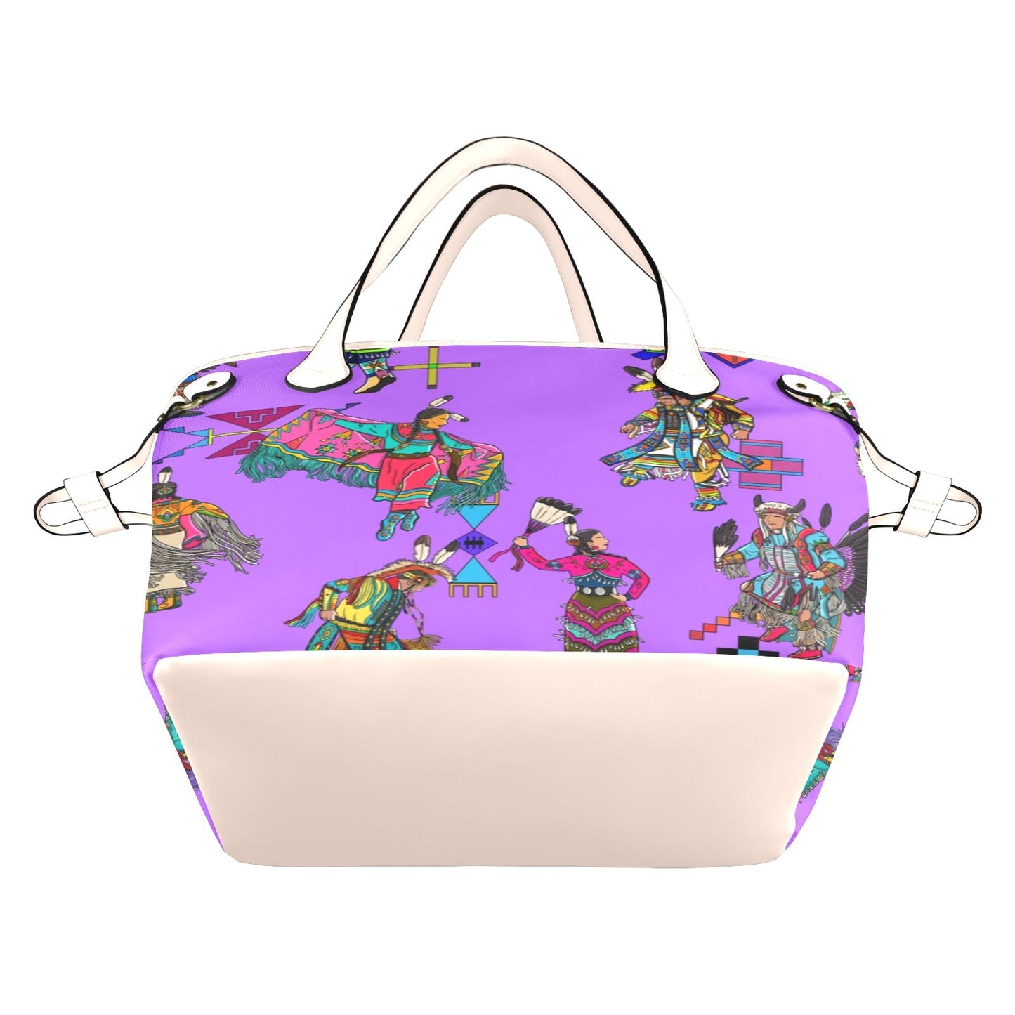 Grand Entry Dancers Purple Clover Canvas Tote Bag