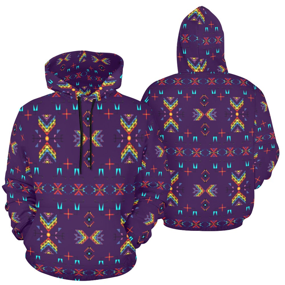 Rainy Chief Rainbow Dark Purple Hoodie for Men